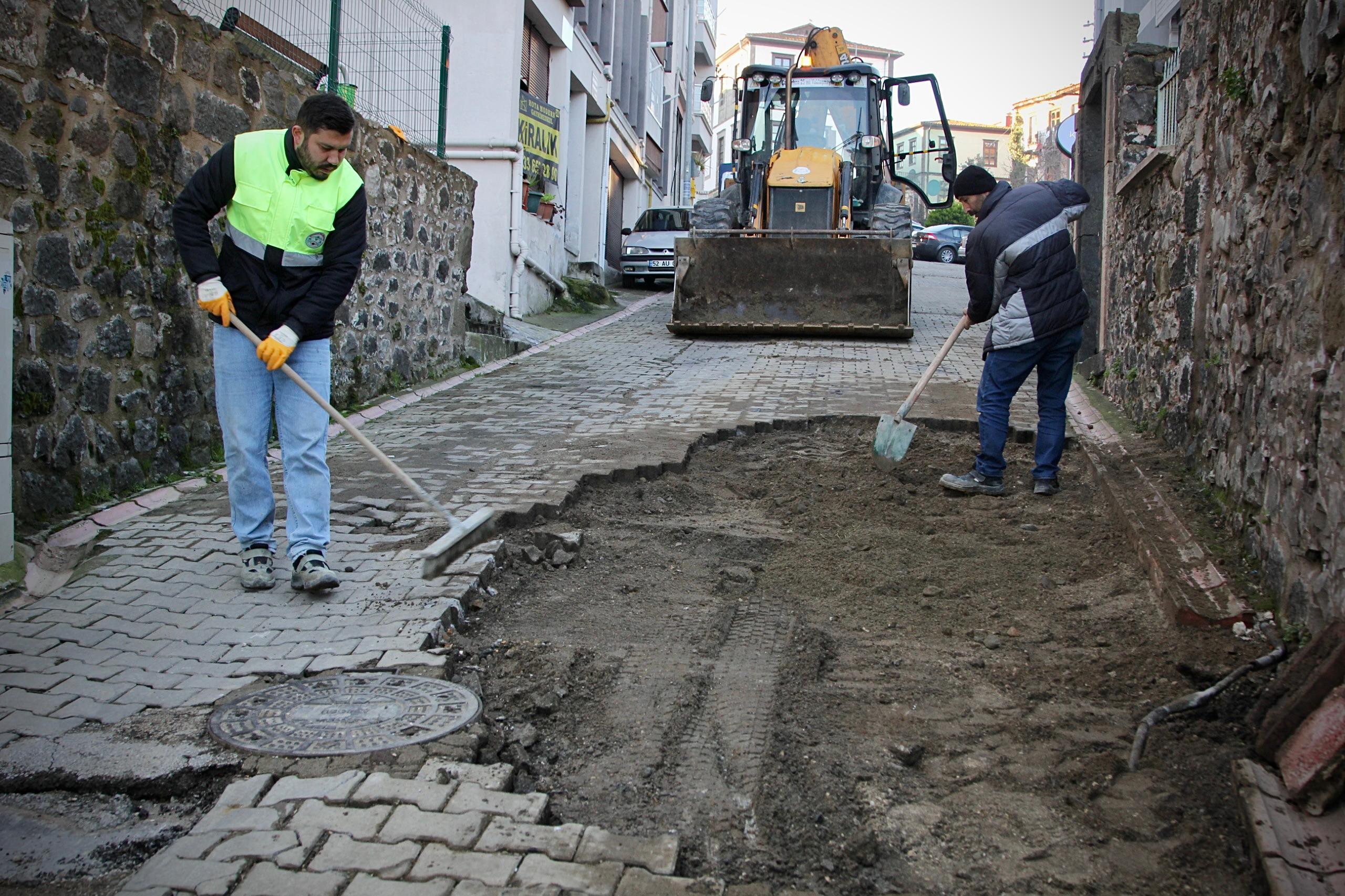 Giresun Belediyesi, altyapı ve üstyapı çalışmalarını sürdürüyor