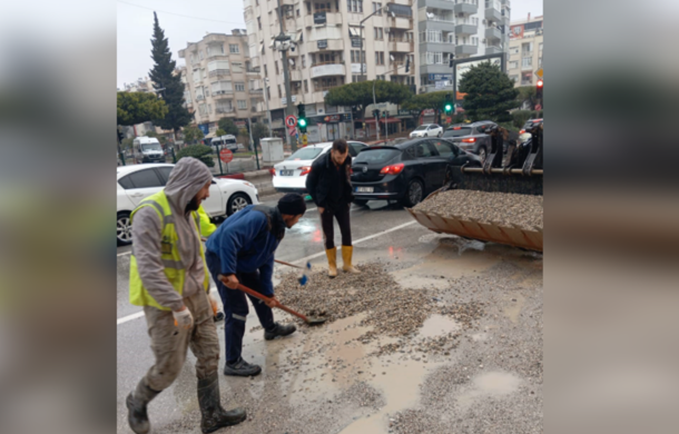 Büyükşehirden yağışın ardından olumsuzluklara müdahale <