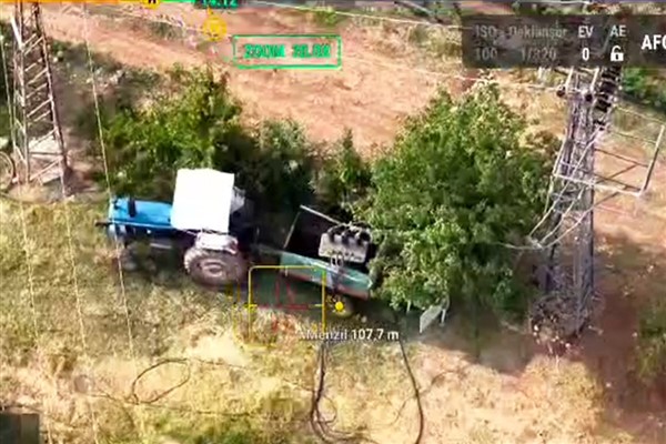 Su tankerine gizlenen kaçak trafo drondan saklanamadı