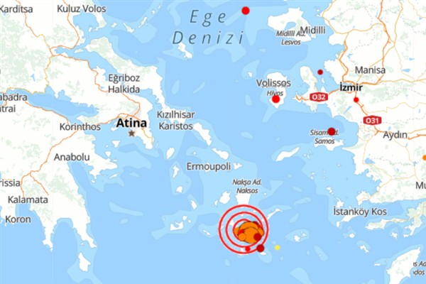 Ege Denizi’nde 4.1 büyüklüğünde deprem