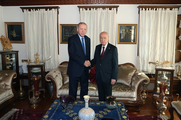 Cumhurbaşkanı Erdoğan, MHP Genel Başkanı Bahçeli'yi ziyaret etti