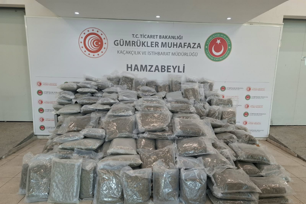 Hamzabeyli Gümrük Kapısı’nda 287 kilo 910 gram esrar ele geçirildi