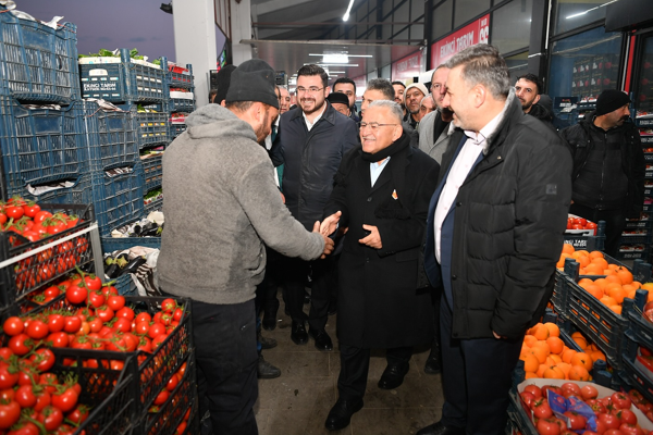 Başkan Büyükkılıç'tan Hal Kompleksi’ne ziyaret