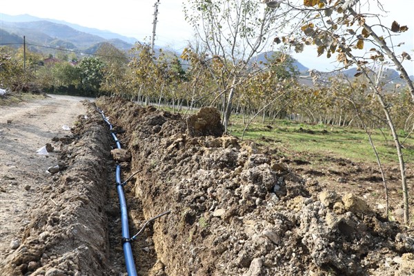 Ordu'da fındık bahçelerine toprak altı damlama sulama sistemi kuruluyor<