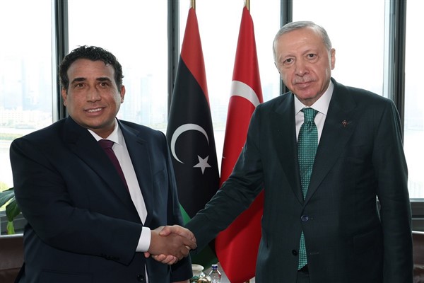 Cumhurbaşkanı Erdoğan, Libya Başkanlık Konseyi Başkanı el-Menfi ile görüştü<