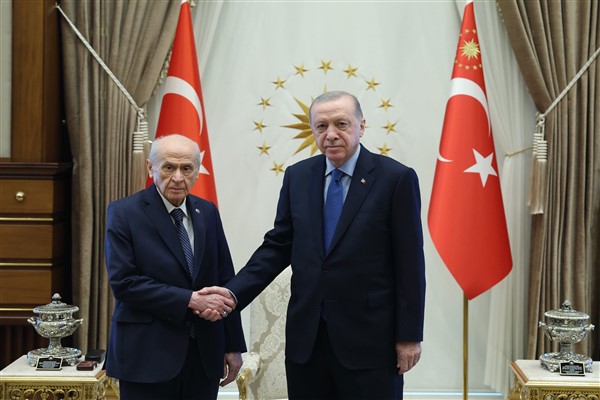 Cumhurbaşkanı Erdoğan, Bahçeli'yi kabul etti<