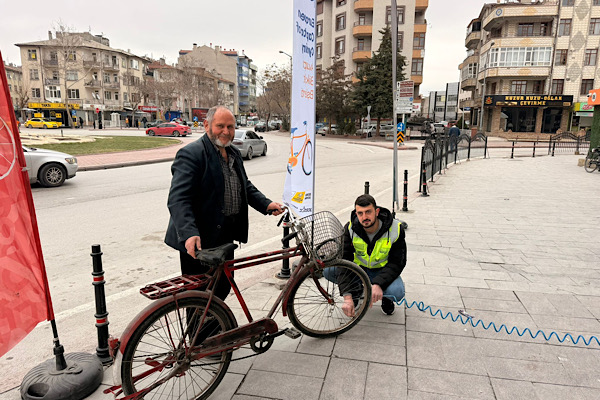 Konya’da “Kışın İşe Bisikletle Gitme Günü” etkinlikleri başladı<