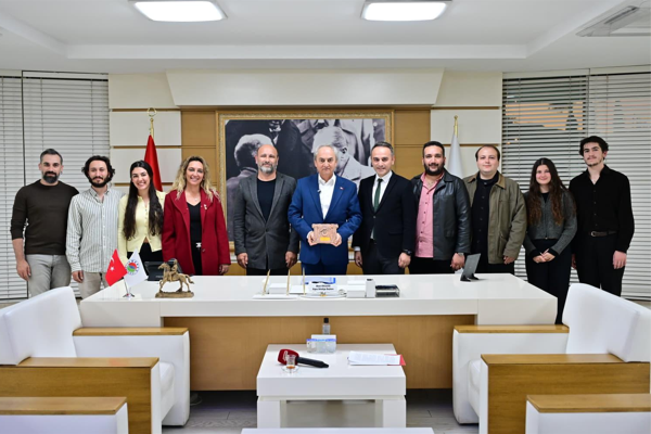 Kepez Kent Tiyatrosu ekibinden, Başkan Kocagöz’e ziyaret