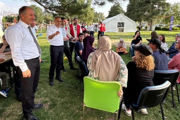 Erzurum’da Çadır Kampı kuruldu