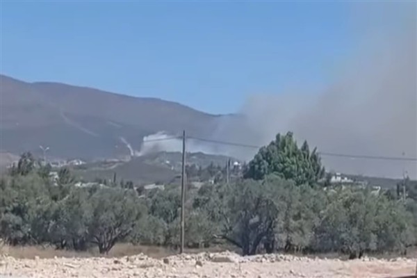 Antakya'nın Karaali Mahallesi yakınlarında orman yangını <