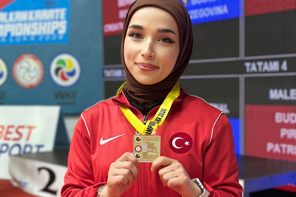 Trabzonlu karateci Keyda Nur Çolak Balkan Şampiyonu oldu<