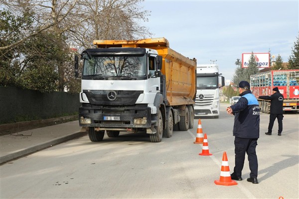 Ordu'da ağır tonajlı araçlara yönelik denetim yapıldı<