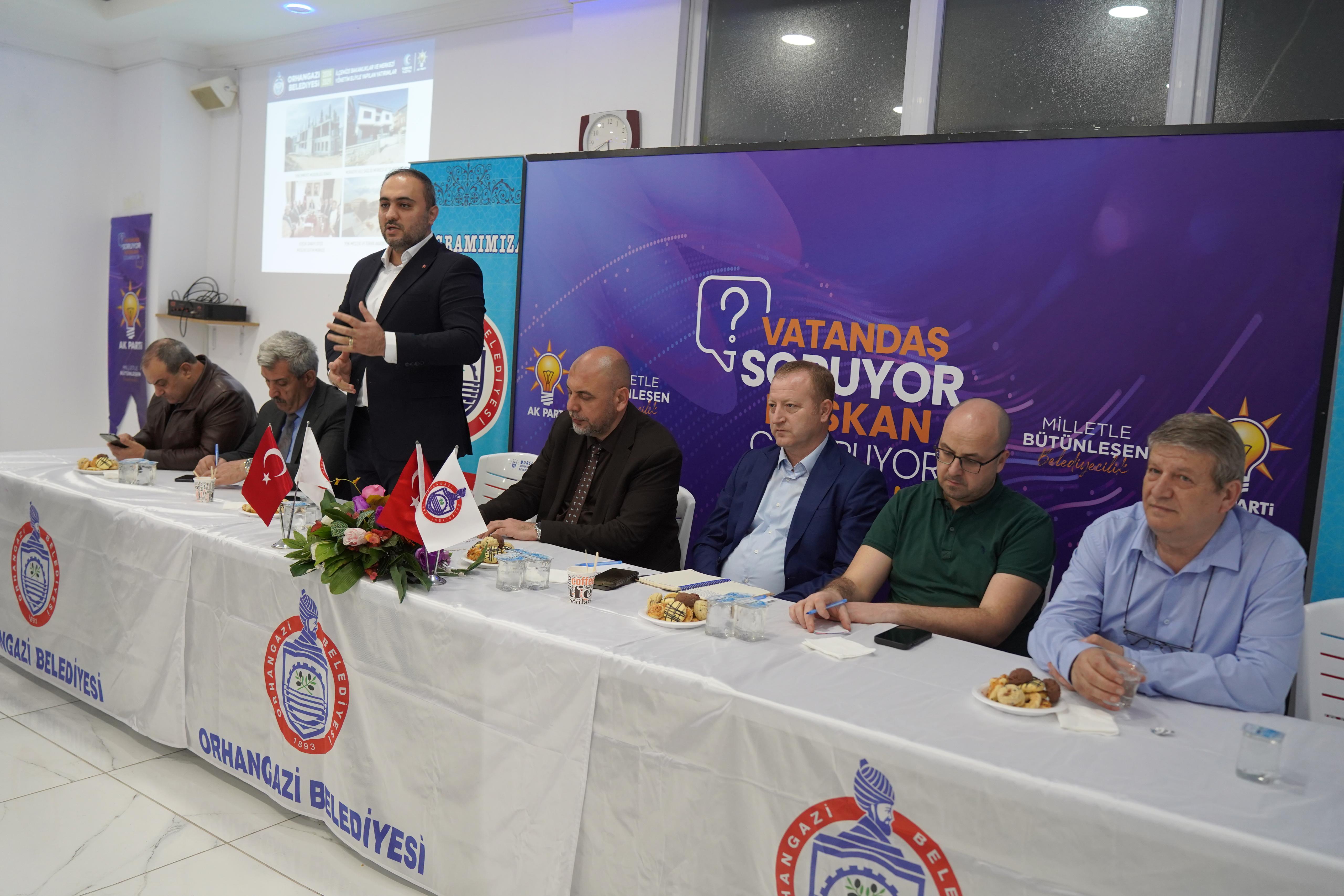 Başkan Aydın Helva Köyü Derneği’nde soruları yanıtladı<