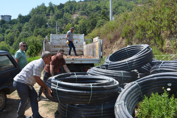 Antalya’da üreticilere 12 bin 300 metre sulama borusu desteği<