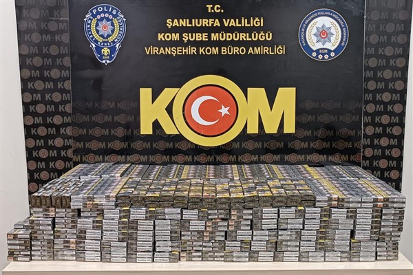 Şanlıurfa’da 55 bin 180 paket kaçak sigara ele geçirildi <