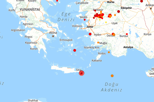 Akdeniz’de 4.4 büyüklüğünde deprem<
