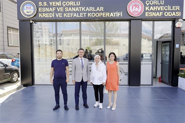 Sarıkurt, Yeni Çorlu Esnaf ve Sanatkarlar Kredi ve Kefalet Kooperatifi'ni ziyaret etti