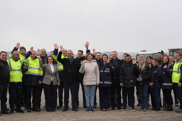 Başkan Ünlüce, yol ekiplerini ziyaret etti