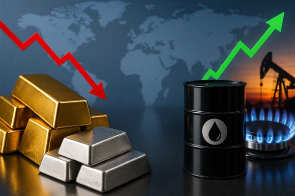 Altın ve gümüş gerilerken enerji fiyatları yükseldi<
