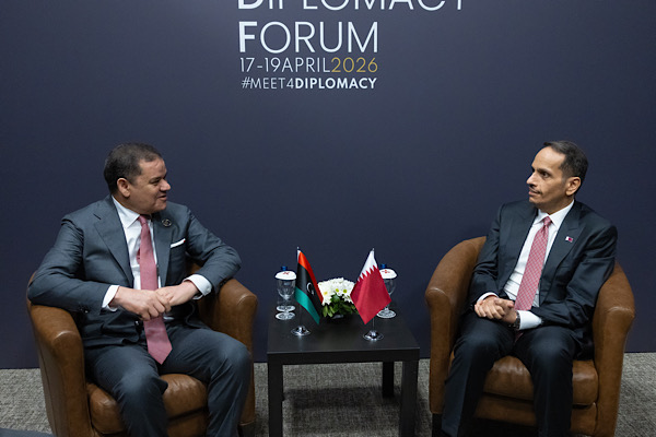 Al Thani, Libya Ulusal Birlik Devleti Hükümeti Başkanı Al Dbeiba ile görüştü<