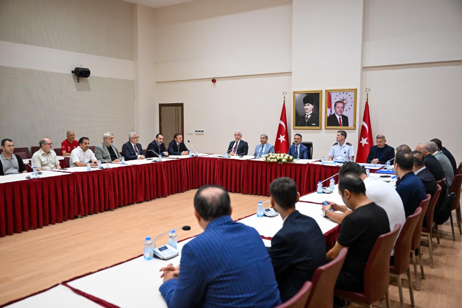 Milli Müsabaka İl Spor Güvenlik Kurulu Toplantısı, Vali Aktaş başkanlığında yapıldı
