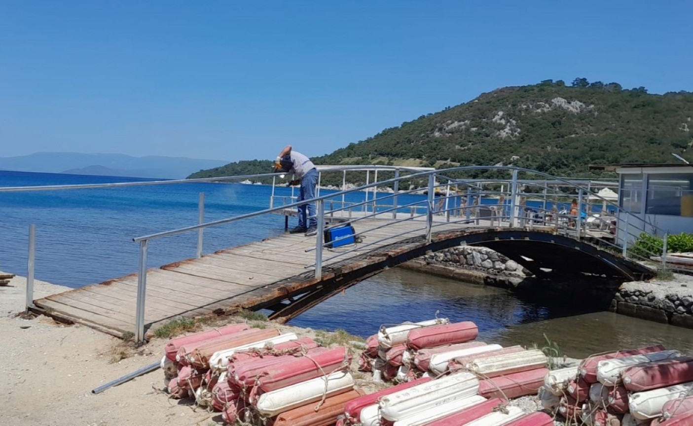 Bodrum Belediyesi, köprülerde bakım çalışması başlattı<