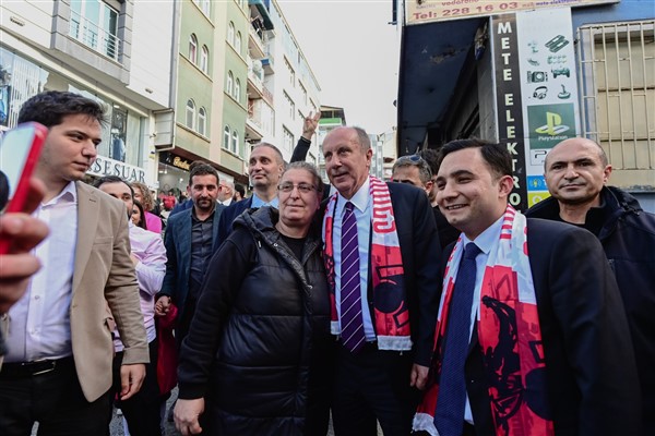 Memleket Partisi Genel Başkanı İnce, Samsun'da esnafı ziyaret etti