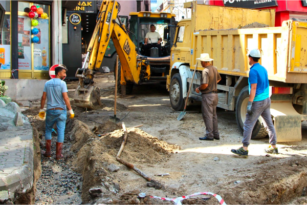 Giresun’da altyapı çalışmaları sürüyor<