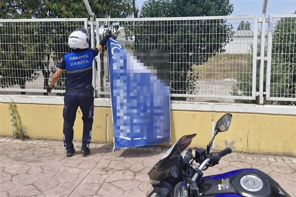 Yalova’da gelişi güzel asılan brandalar kaldırılıyor<