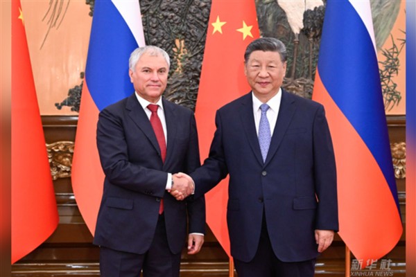 Çin Cumhurbaşkanı Xi Jinping, Rusya Devlet Duması Başkanı Volodin ile görüştü<
