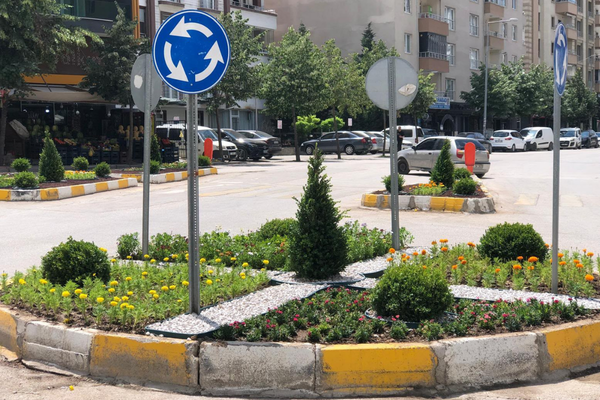 Van Gölbaşı Sokak'ta peyzaj düzenleme çalışmaları sürüyor<