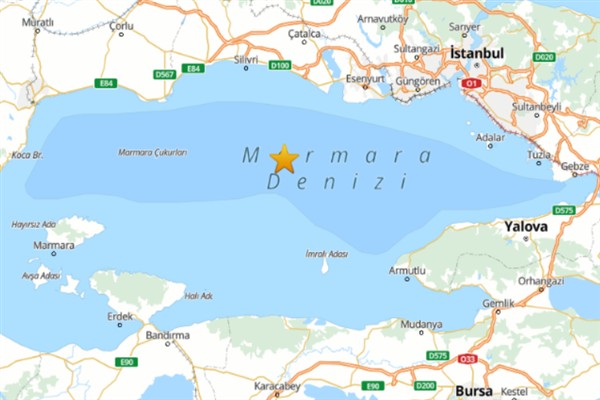 Marmara Denizi'nde deprem