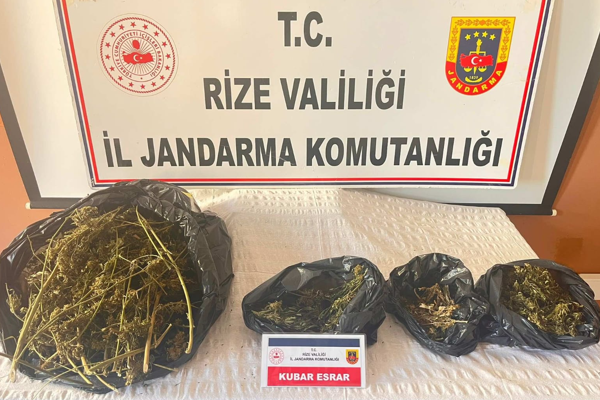 Rize’de uyuşturucu operasyonu<