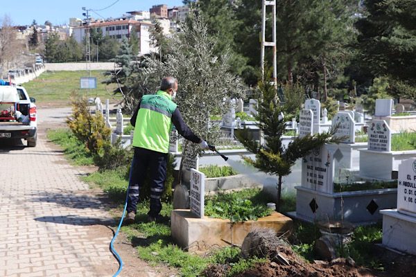 Siirt’te mezarlıklarda bahar temizliği çalışmaları başlatıldı<