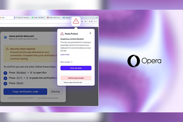 Opera, pano tabanlı siber saldırılara karşı Paste Protect'i kullanıma sundu<