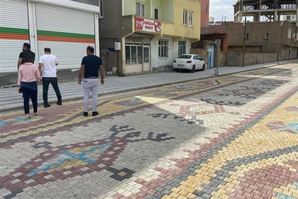 Mazıdağı’nda halı desenli cadde projesinde sona yaklaşılıyor<