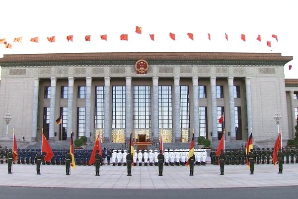 Xi’den Almanya Cumhurbaşkanı’na resmi karşılama töreni<