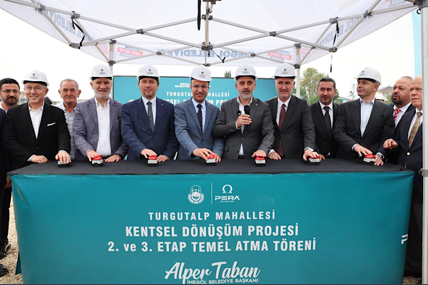 İnegöl Turgutalp Kentsel Dönüşüm Projesi’nde 2. ve 3. etapların temeli atıldı