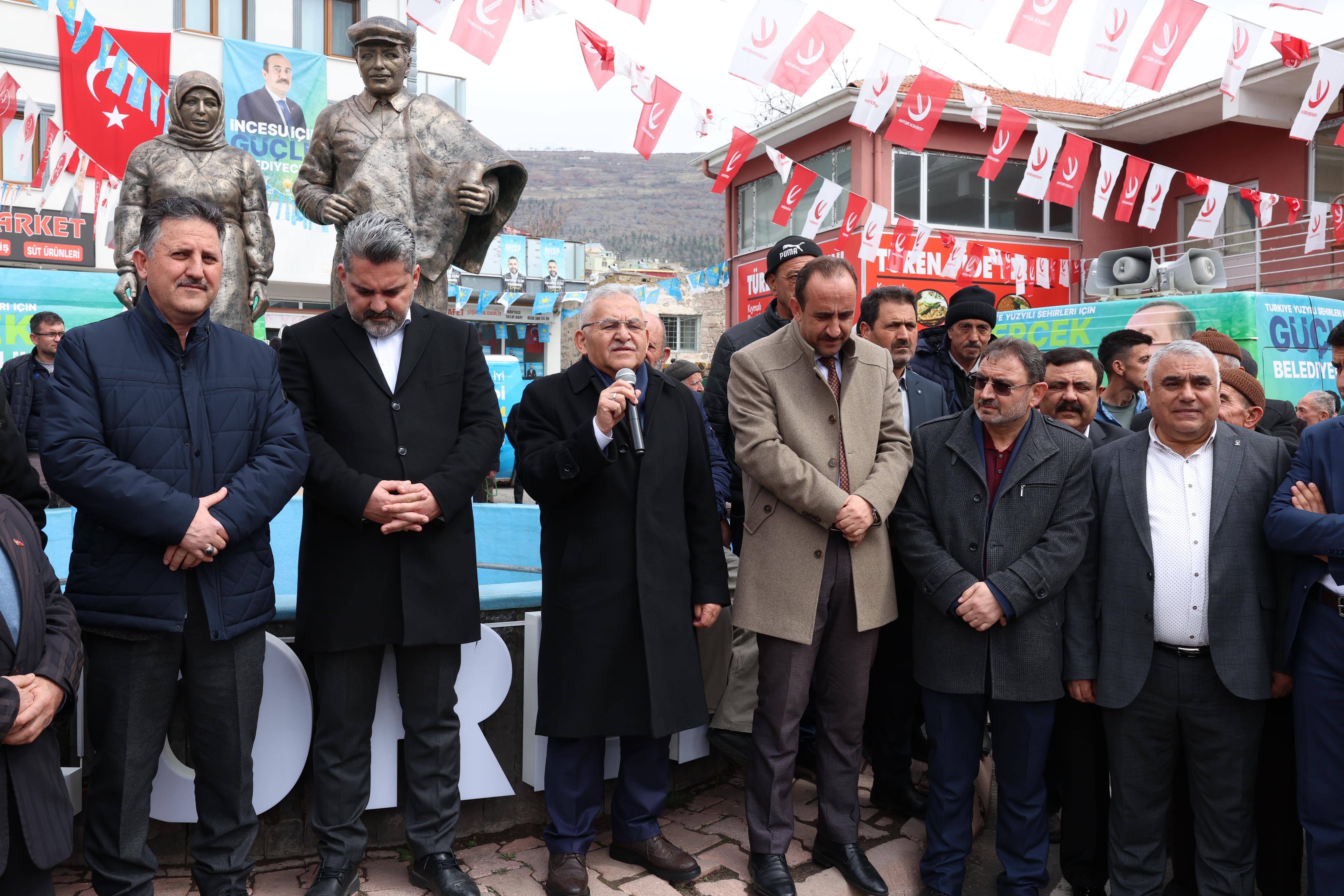 Başkan Büyükkılıç, İncesu'da vatandaşlarla buluştu