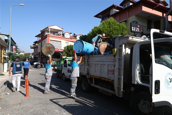 Pamukkale’de zabıta ekiplerinden kaldırım işgallerine denetim <