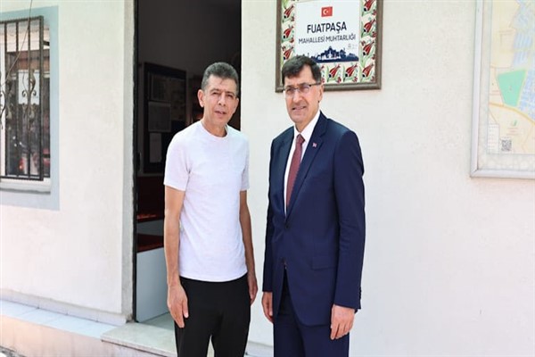 Başkan Kahveci'den Muhtar Korkmaz'a ziyaret <