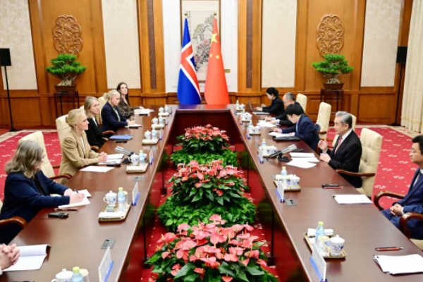 Wang Yi, İzlanda Dışişleri Bakanı Gunnarsdottir ile görüştü<