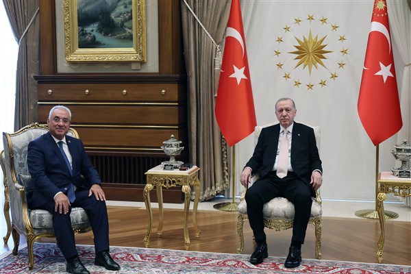 Cumhurbaşkanı Erdoğan, DSP Genel Başkanı Aksakal'ı kabul etti