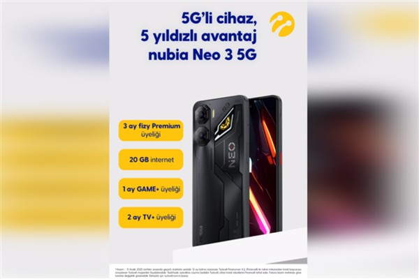 5G uyumlu nubia Neo 3 Turkcell mağazaları ve Pasaj’da  <