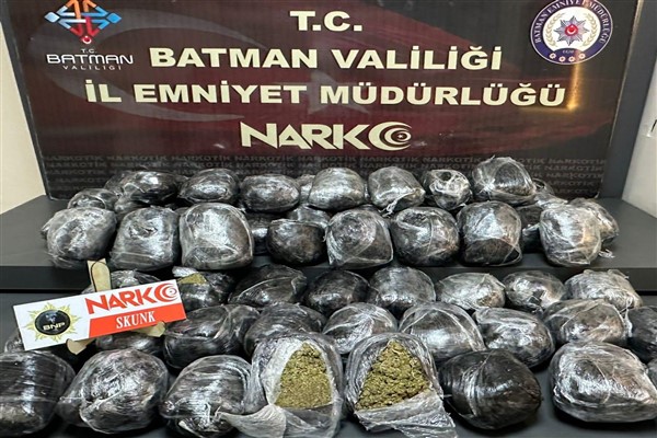 Batman'da 22 Kilo 150 gram SKUNK uyuşturucu maddesi ele geçirildi