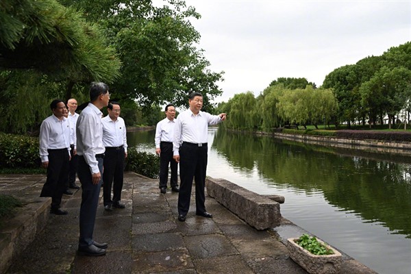 Cumhurbaşkanı Xi, Zhejiang eyaletinin Shaoxing kentinde 