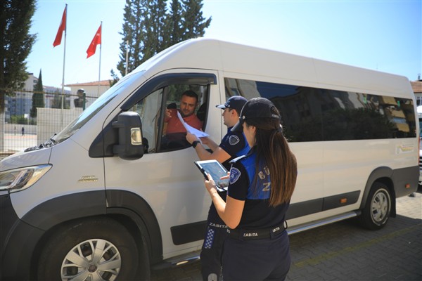 Muğla Büyükşehir Belediyesi'nden okul servis araçlarına denetim<