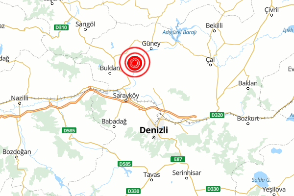 Denizli'de deprem