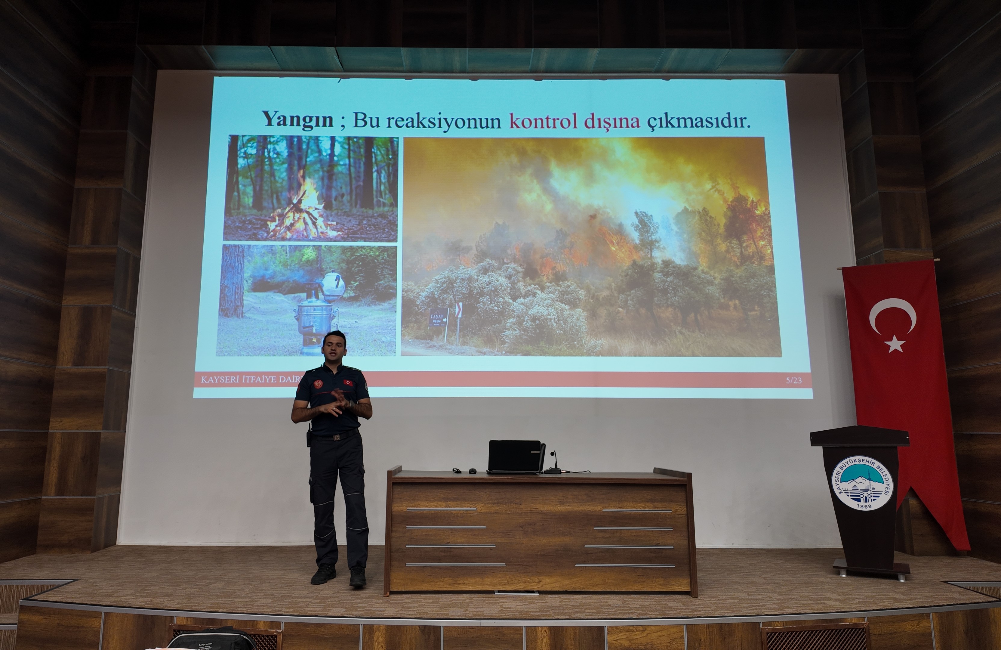 Kayseri Büyükşehir Belediyesi'nden afet güvenlik eğitimi