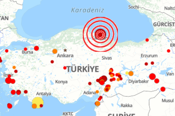 Samsun'da deprem